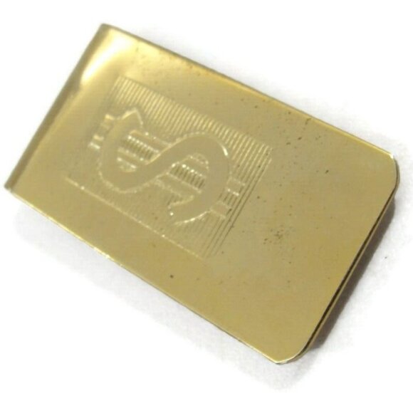 Vintage Dollar Sign Money Clip Men Wallet ID Credit Card Holder - Picture 1 of 7